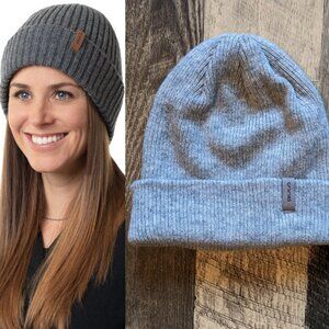 Bula Merino Wool Blend Beanie Gray Rib Knit Toque